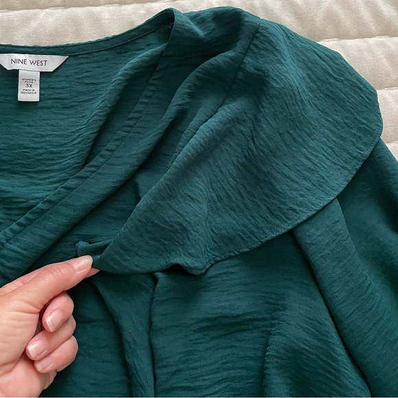Nine West Long Sleeve Ruffle Blouse - Picture 3 of 6